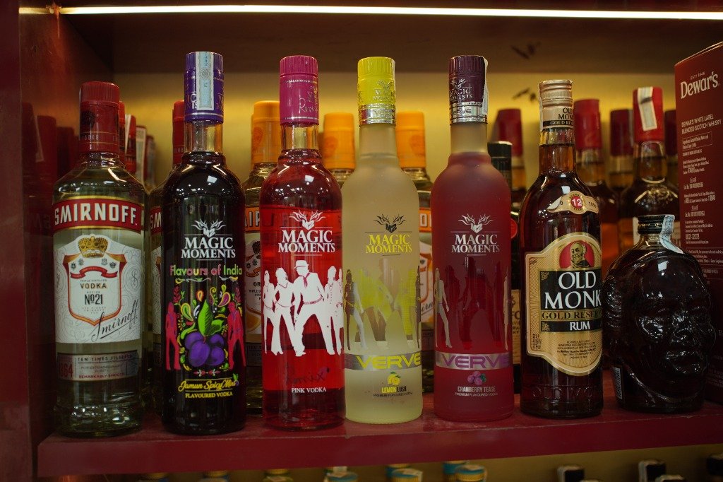 Magic Moments and Old Monk shelf